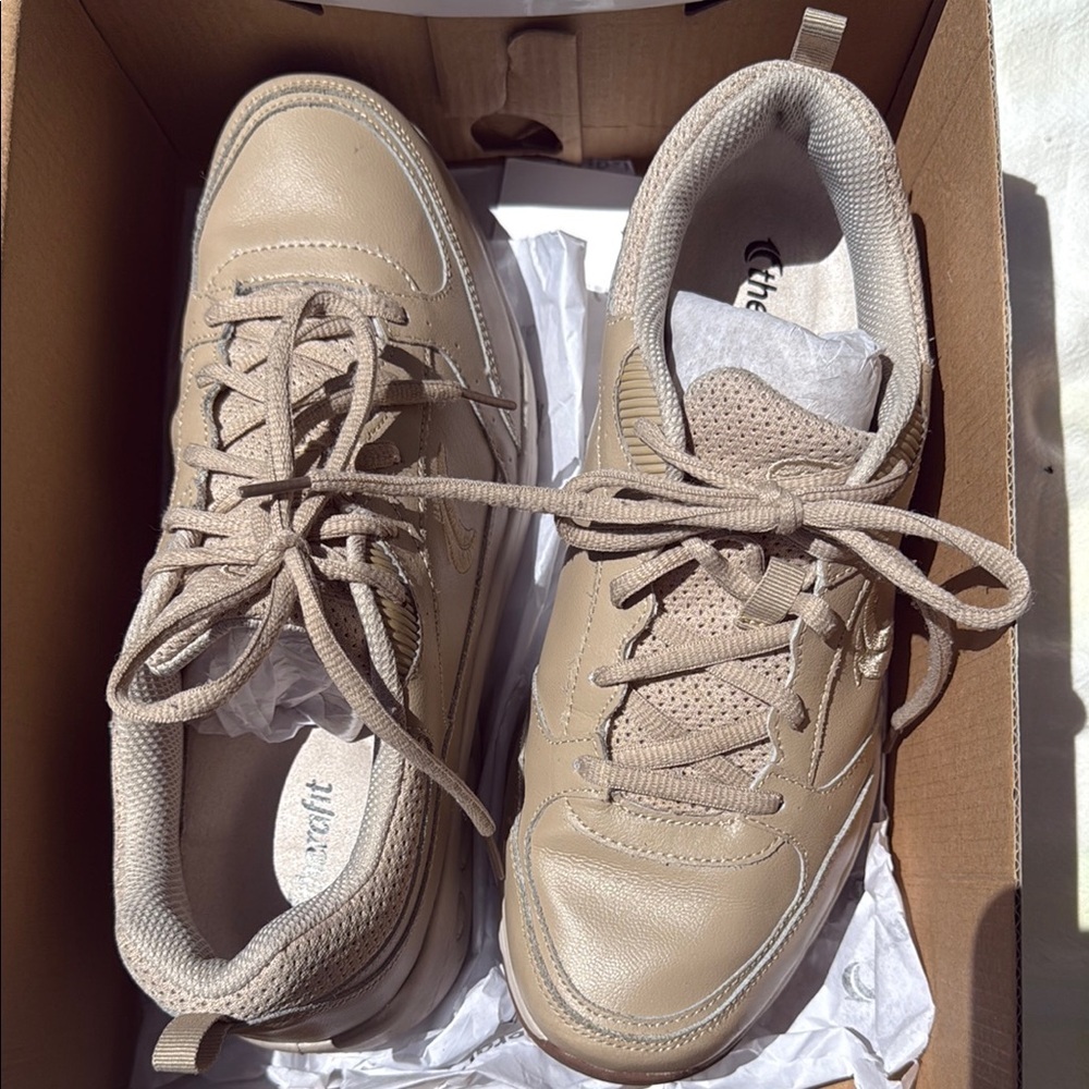 Therafit Tan Athletic Sneakers size 11